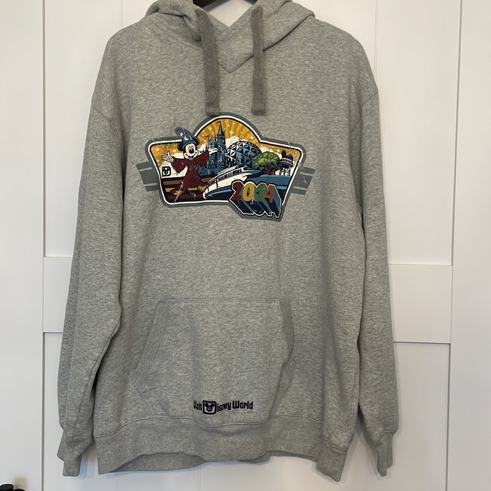 Walt Disney Parks Unisex Hoodie 2014 Hooded Graphic Print Sweatshirt XL